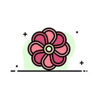 flor naturaleza planta primavera negocio línea plana icono lleno vector banner plantilla