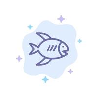 Beach Coast Fish Sea Blue Icon on Abstract Cloud Background vector