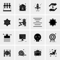 16 iconos de negocios universales vector ilustración de icono creativo para usar en proyectos relacionados con la web y dispositivos móviles