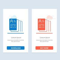 Document Find Job Search  Blue and Red Download and Buy Now web Widget Card Template vector