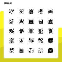 25 Ecology Icon set Solid Glyph Icon Vector Illustration Template For Web and Mobile Ideas for business company