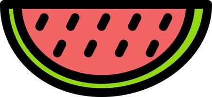 frutas melón verano agua color plano icono vector icono banner plantilla