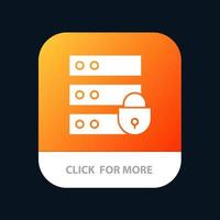 dispositivo electrónico clave de seguridad de internet botón de aplicación móvil android e ios versión de glifo vector