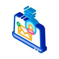 electronic mail for identity isometric icon vector illustration