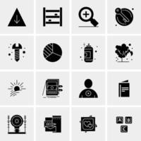 16 iconos de negocios universales vector ilustración de icono creativo para usar en proyectos relacionados con la web y dispositivos móviles