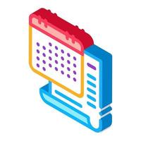 date of license isometric icon vector illustration