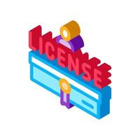 diploma license isometric icon vector illustration