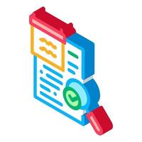 researching and accepting finance audit isometric icon vector illustration