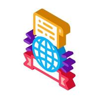 international license isometric icon vector illustration