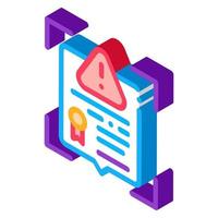 false license isometric icon vector illustration