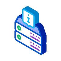 information on server for machine learning isometric icon vector illustration