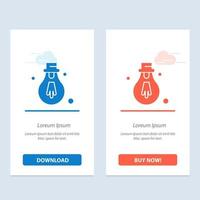 Bulb Light Motivation  Blue and Red Download and Buy Now web Widget Card Template vector