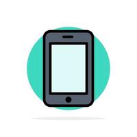 Cell Mobile Phone Call Abstract Circle Background Flat color Icon vector