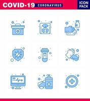 Coronavirus 2019nCoV Covid19 Prevention icon set blood shield cleaning safety sanitizer viral coronavirus 2019nov disease Vector Design Elements