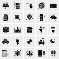 25 iconos de negocios universales vector ilustración de icono creativo para usar en proyectos relacionados con la web y dispositivos móviles