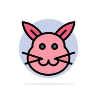 Bunny Bunny Easter Rabbit Abstract Circle Background Flat color Icon vector