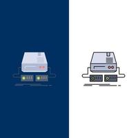 Console game gaming pad drive Flat Color Icon Vector