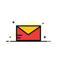 Mail Email School  Business Flat Line Filled Icon Vector Banner Template