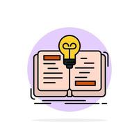 Book Idea Novel Story Abstract Circle Background Flat color Icon vector