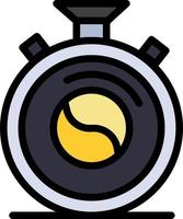 reloj concentración meditación práctica color plano icono vector icono banner plantilla