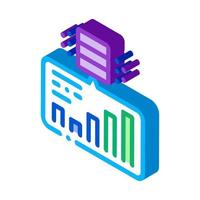 infographic research of machine learning isometric icon vector illustration