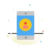 Application Mobile Mobile Application Profile Abstract Flat Color Icon Template vector