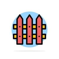 Construction Fence Garden Abstract Circle Background Flat color Icon vector