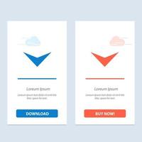 flecha hacia abajo siguiente azul y rojo descargar y comprar ahora plantilla de tarjeta de widget web vector