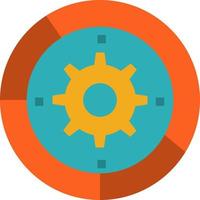 Gear Settings Setup Engine Process  Flat Color Icon Vector icon banner Template