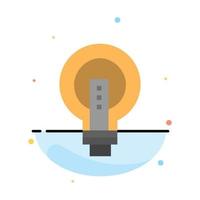 Bulb Bright Business Idea Light Light bulb Power Abstract Flat Color Icon Template vector