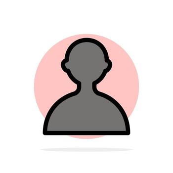 Avatar User Basic Abstract Circle Background Flat color Icon vector