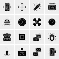 16 Universal Business Icons Vector Creative Icon Illustration to use in web and Mobile Related project