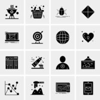 16 Universal Business Icons Vector Creative Icon Illustration to use in web and Mobile Related project