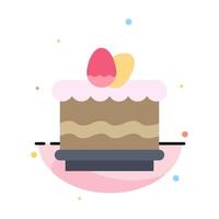 Crack Easter Eat Egg Abstract Flat Color Icon Template vector