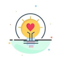 Bulb Valentine Light Light Bulb Tips Abstract Flat Color Icon Template vector