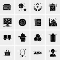 16 Universal Business Icons Vector Creative Icon Illustration to use in web and Mobile Related project