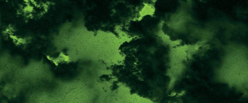 Colorful watercolor background of abstract sunset sky with puffy clouds in bright green and black color design. modern watercolor design wash aqua painted texture close up, grungy