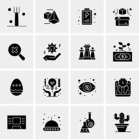 16 iconos de negocios universales vector ilustración de icono creativo para usar en proyectos relacionados con la web y dispositivos móviles