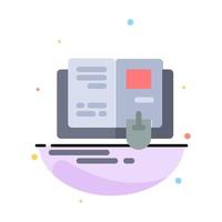 Book Education Knowledge Mouse Abstract Flat Color Icon Template vector