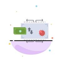 Finance flow marketing money payments Flat Color Icon Vector