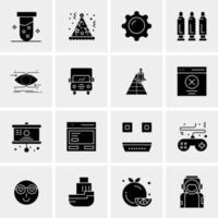 16 iconos de negocios universales vector ilustración de icono creativo para usar en proyectos relacionados con la web y dispositivos móviles