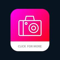 Camera Photo Studio Mobile App Button Android and IOS Line Version vector