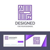 Creative Business Card and Logo template Browser Web Code Internet Vector Illustration