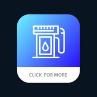 Gasoline Industry Oil Drop Mobile App Button Android and IOS Line Version vector