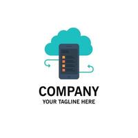 Cloud storage Business Cloud Storage Clouds Information Mobile Safety Business Logo Template Flat Color vector