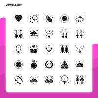 25 Jewellery Icon set Solid Glyph Icon Vector Illustration Template For Web and Mobile Ideas for business company