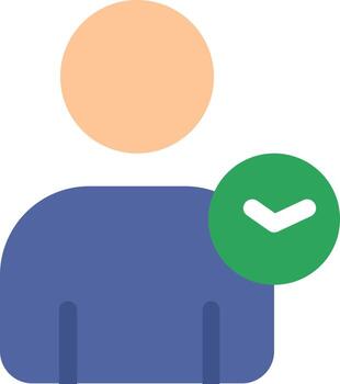 Man User Time Basic  Flat Color Icon Vector icon banner Template