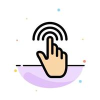 Finger Gestures Hand Interface Tap Abstract Flat Color Icon Template vector