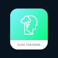 Energy Mental Mind Power Mobile App Button Android and IOS Line Version vector