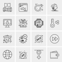 16 Universal Business Icons Vector Creative Icon Illustration to use in web and Mobile Related project